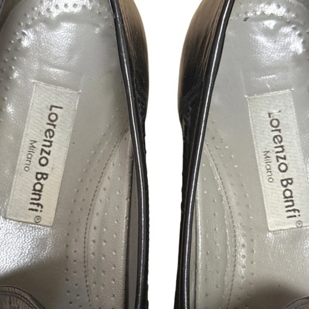 Lorenzo Banfi Black Italian Leather Loafers Mens 11 Quiet Luxury Old Money